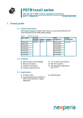 PDTB113ZU Datasheet PDF NXP Semiconductors.