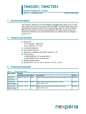 74HC251 Datasheet PDF NXP Semiconductors.