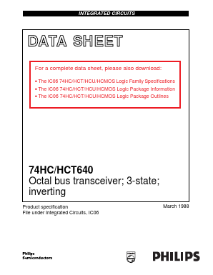 74HCT640 Datasheet PDF NXP Semiconductors.