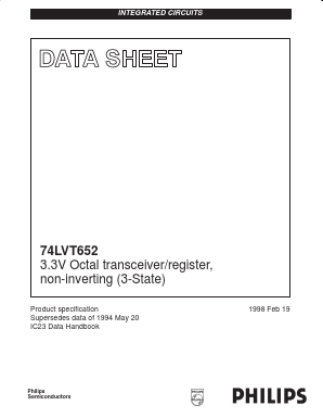 74LVT652D,118 Datasheet PDF NXP Semiconductors.