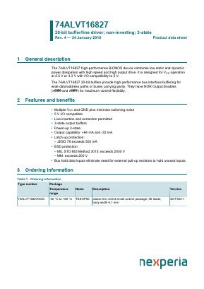 74ALVT16827 Datasheet PDF NXP Semiconductors.