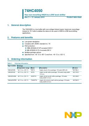 74HC4050DB,112 Datasheet PDF NXP Semiconductors.