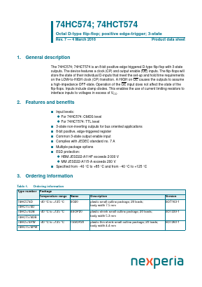 74HC574_16 Datasheet PDF NXP Semiconductors.