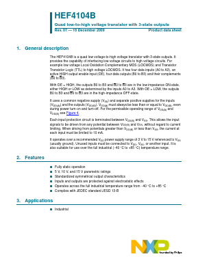 HEF4104BT,652 Datasheet PDF NXP Semiconductors.