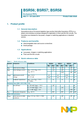 BSR57 Datasheet PDF NXP Semiconductors.
