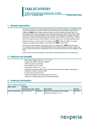 74ALVCH16501 Datasheet PDF NXP Semiconductors.