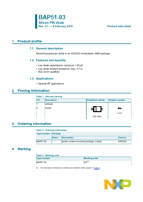 BAP51-03 Datasheet PDF NXP Semiconductors.