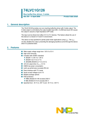 74LVC1G126GV Datasheet PDF NXP Semiconductors.