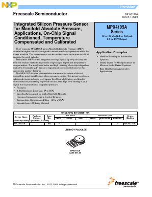 MPX4105A Datasheet PDF NXP Semiconductors.