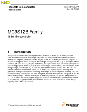 MC9S12B128MPVE Datasheet PDF NXP Semiconductors.