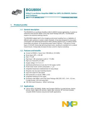 BGU8004 Datasheet PDF NXP Semiconductors.