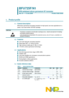 BFU725FN1-115 Datasheet PDF NXP Semiconductors.