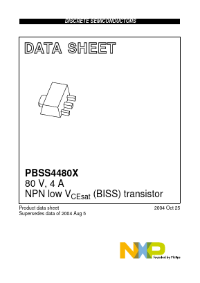 PBSS4480X Datasheet PDF NXP Semiconductors.