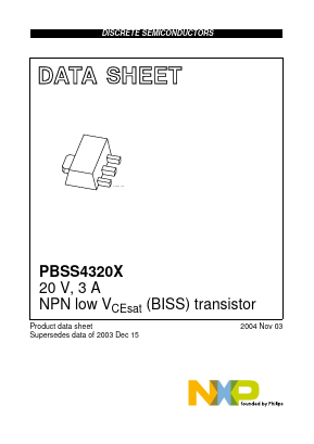 PBSS4320X Datasheet PDF NXP Semiconductors.