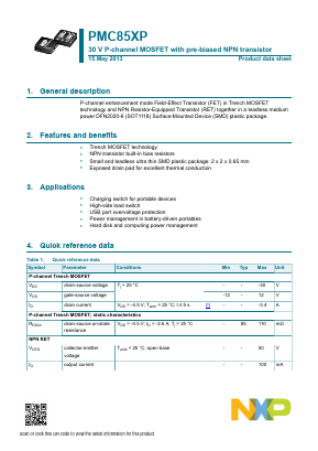 PMC85XP Datasheet PDF NXP Semiconductors.