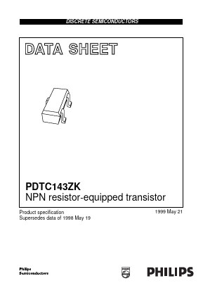 PDTC143ZK_99 Datasheet PDF NXP Semiconductors.