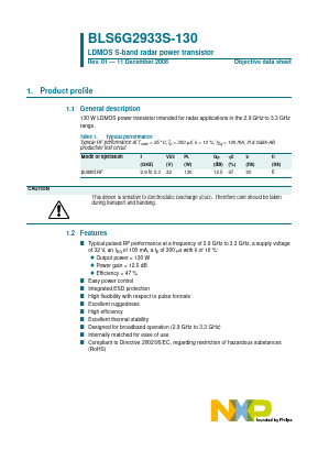 BLS6G2933S-130 Datasheet PDF NXP Semiconductors.