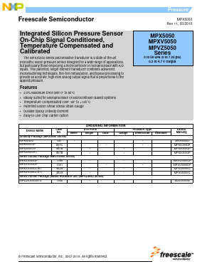 MPXV5050DP Datasheet PDF NXP Semiconductors.