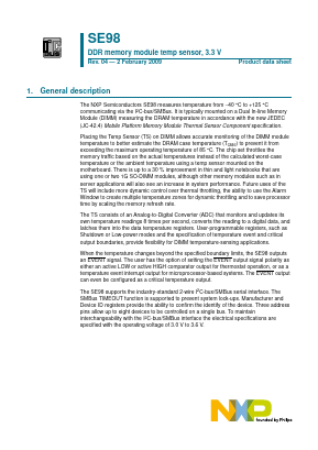 SE98 Datasheet PDF NXP Semiconductors.