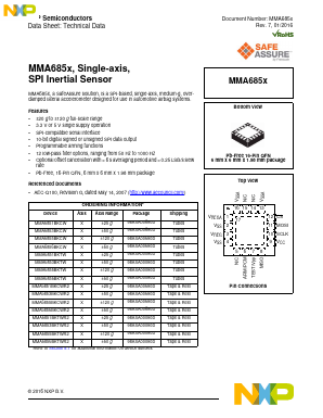 MMA6855BKCW Datasheet PDF NXP Semiconductors.