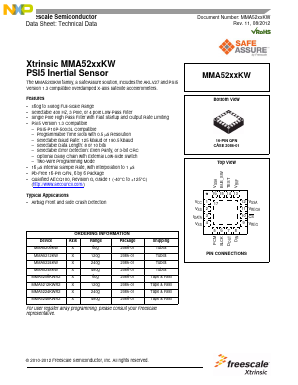 MMA5206KWR2 Datasheet PDF NXP Semiconductors.