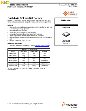 MMA6519KWR2 Datasheet PDF NXP Semiconductors.