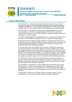 TEA19363T Datasheet PDF NXP Semiconductors.
