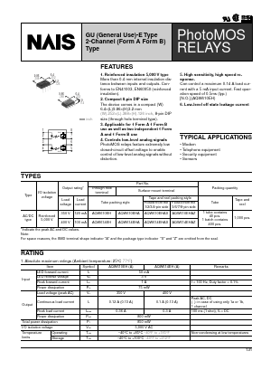 AQW610EH Datasheet PDF Matsushita Electric Works