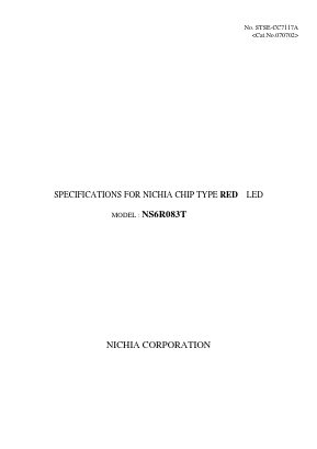 NS6R083T Datasheet PDF Nichia Corporation