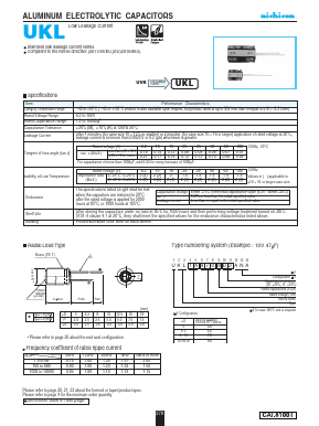 UKL2A010KDD Datasheet PDF Nichicon