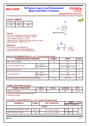 PX5D8EA Datasheet PDF Niko Semiconductor