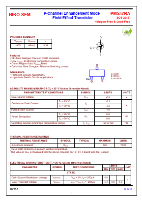 PM557BA Datasheet PDF Niko Semiconductor