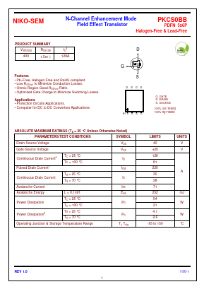 PKCS0BB Datasheet PDF Niko Semiconductor