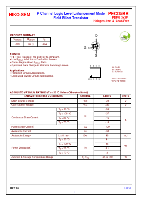 PECD5BB Datasheet PDF Niko Semiconductor