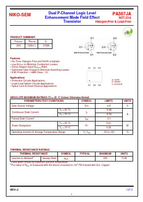 PA567JA Datasheet PDF Niko Semiconductor