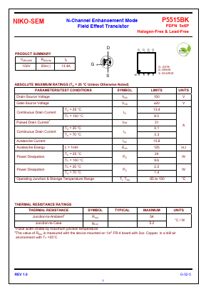 P5515BK Datasheet PDF Niko Semiconductor