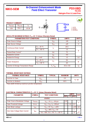 P5510BD Datasheet PDF Niko Semiconductor