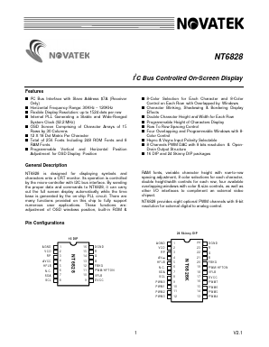 NT6828 Datasheet PDF Novatek Microelectronics