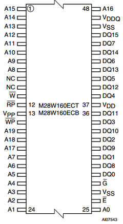 M28W160ECT70N1T Datasheet PDF Numonyx -> Micron