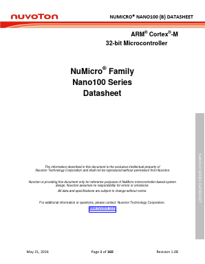 NANO128-SE3AC Datasheet PDF Nuvoton Technology
