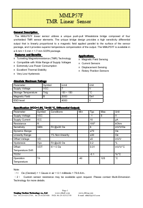 MMLP57F Datasheet PDF Nanjing Ouzhuo Technology Co., Ltd.