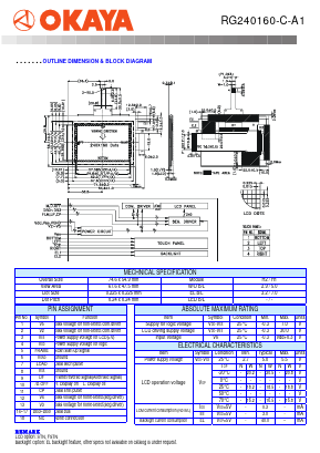 RG240160-C-A1 Datasheet PDF Okaya Electric America, Inc.