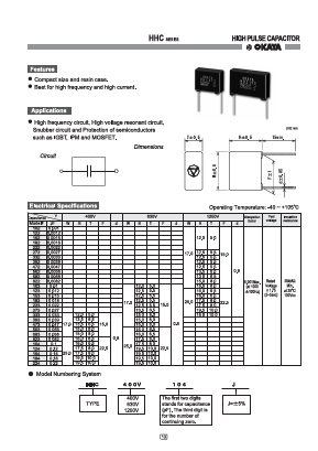 HHC630V104K Datasheet PDF Okaya Electric America, Inc.