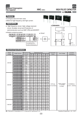 HHC630V104K Datasheet PDF Okaya Electric America, Inc.