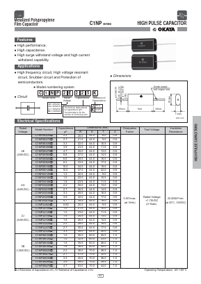 C1NP2J335K Datasheet PDF Okaya Electric America, Inc.
