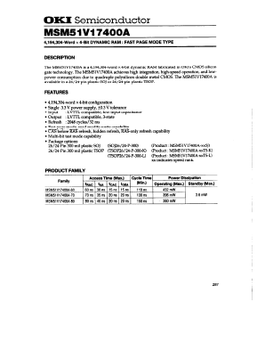 MSM51V17400A-60SJ Datasheet PDF Oki Electric Industry