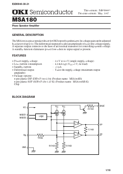 MSA180 Datasheet PDF Oki Electric Industry