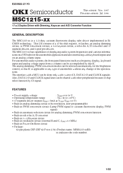 MSM1215-XXRS Datasheet PDF Oki Electric Industry