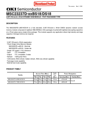 MSC23237D-60DS18 Datasheet PDF Oki Electric Industry