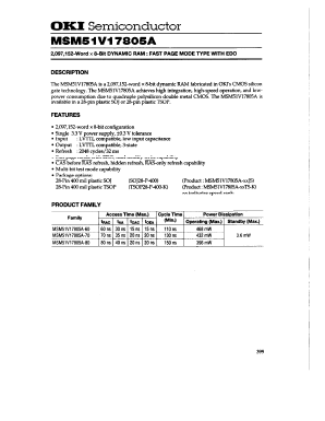 MSM51V17805A-70 Datasheet PDF Oki Electric Industry